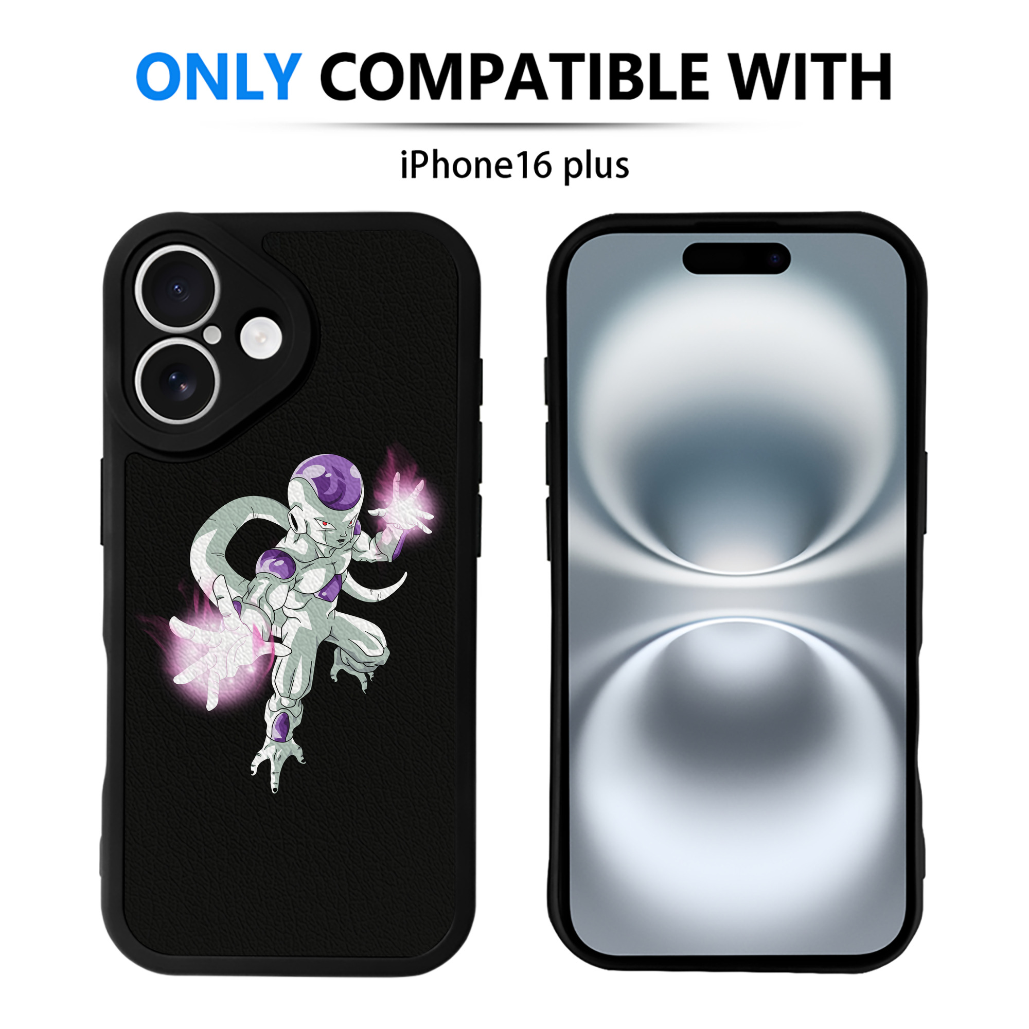 （画像用） ドラゴンボール フリーザ DRAGON BALL Frieza 【iPhone 16シリーズ対応】シリコンスマホケース（レザー調） 材質：シリコン